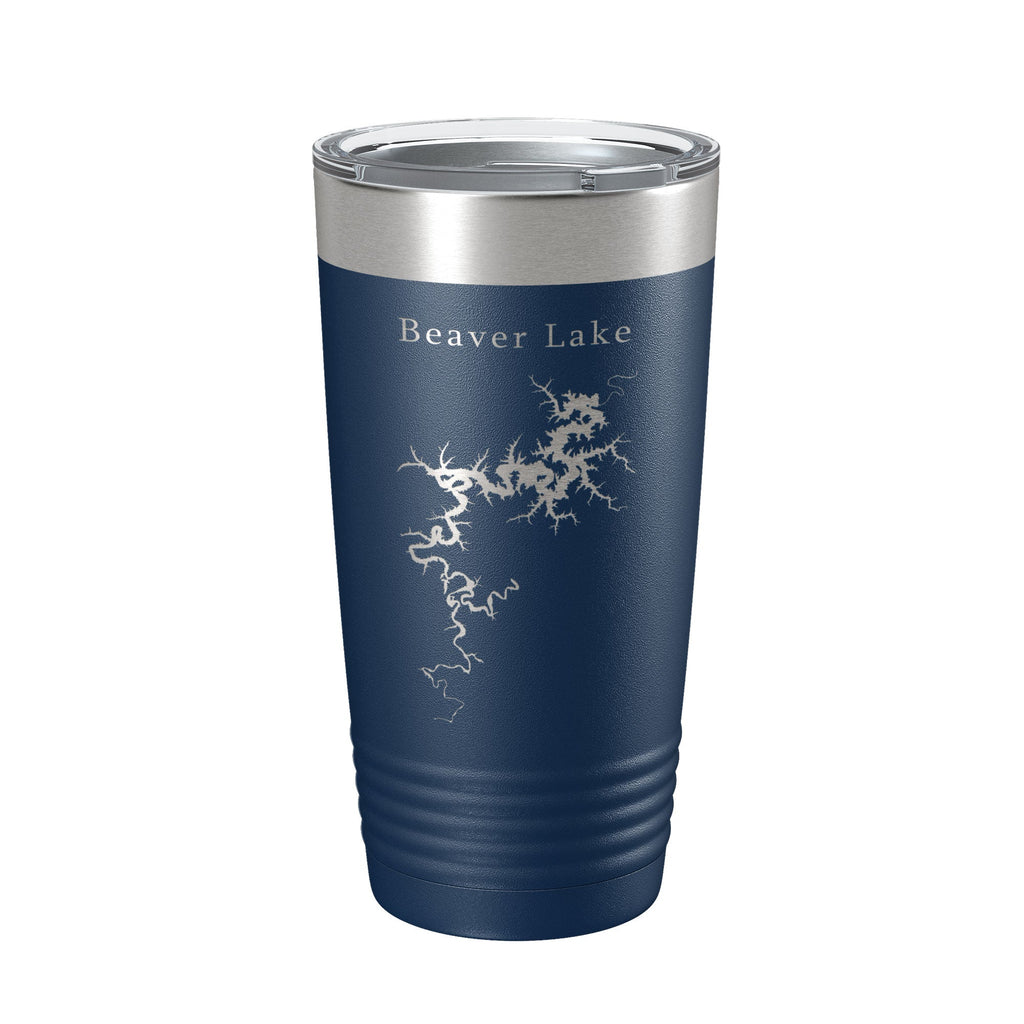 Beaver Lake Map Tumbler Travel Mug Insulated Laser Engraved Coffee Cup Arkansas 20 oz-8