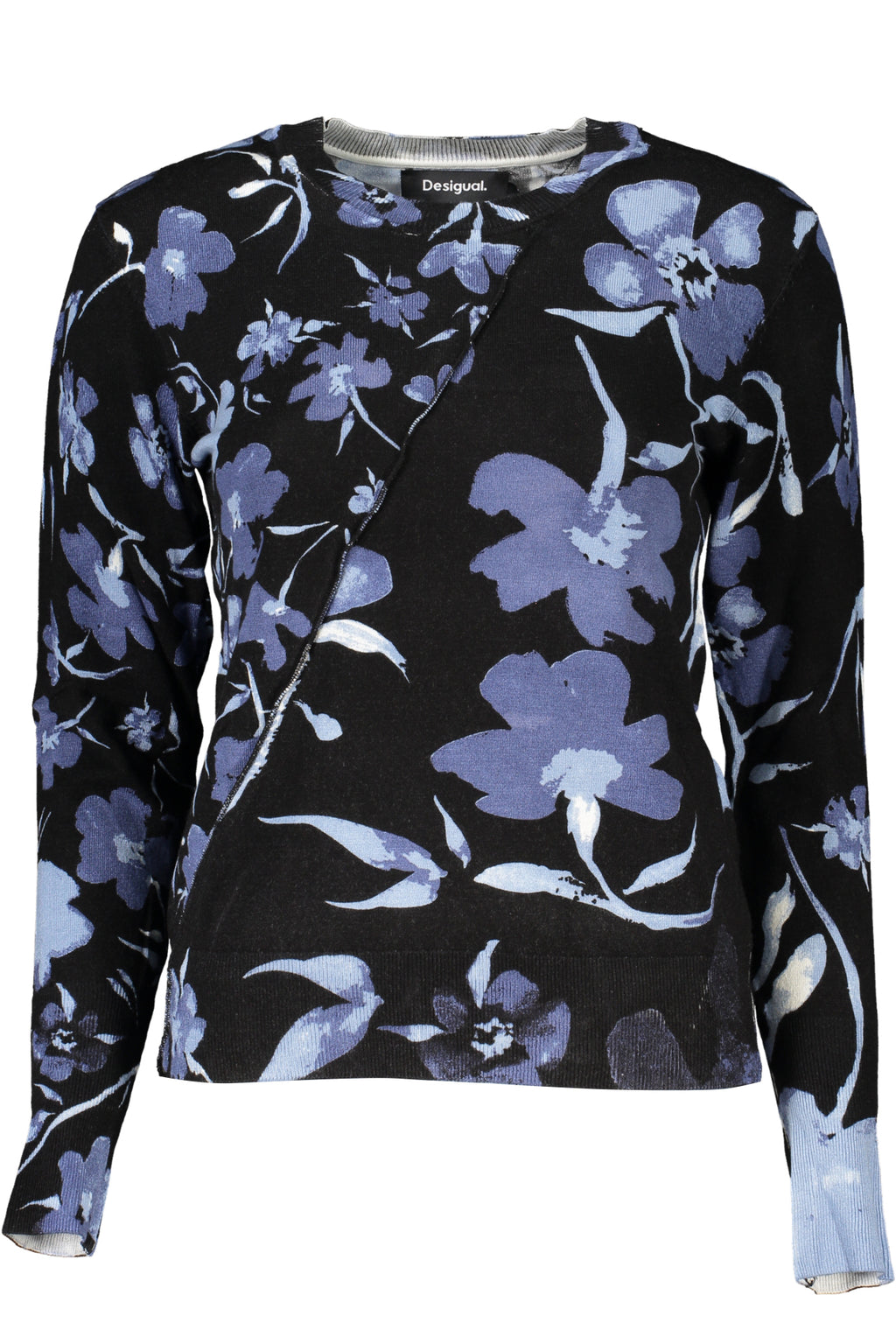 DESIGUAL BLACK WOMEN'S SWEATER