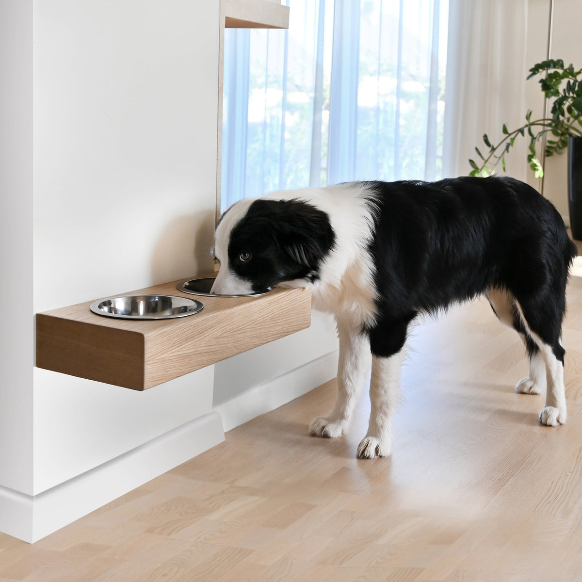 Wooden Elevated Dog Bowl Stand, 3 Sizes for Dogs and Cats-0