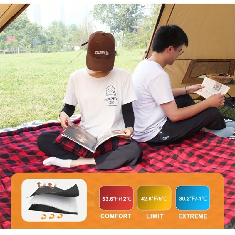 2 Person Double Sleeping Bag for Camping (220x150cm)-2