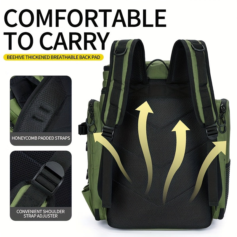 Fishing Backpack with Rod Holder & Tackle Box-4
