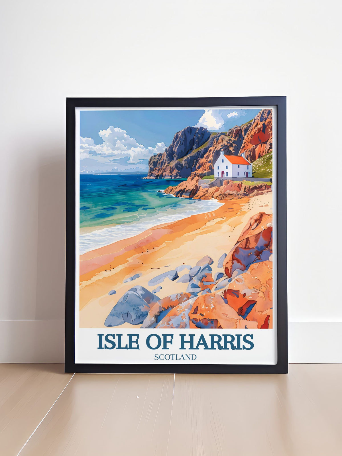 Isle of Harris Travel Print - Luskentyre Beach Wall Art - Outer Hebrides Travel Poster - Outer Hebrides Wall Print-1