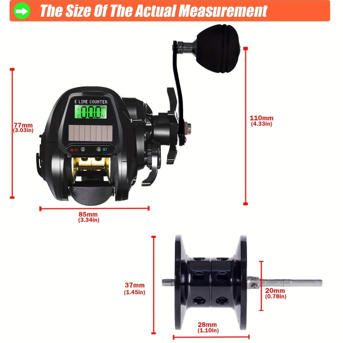 Electronic High-Speed Baitcasting Fishing Reel-1