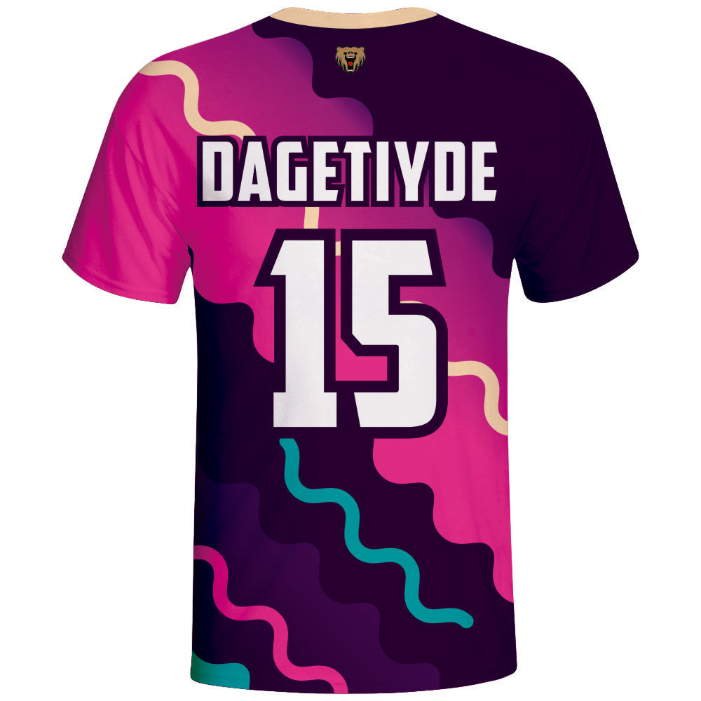 Pink Purple Wave Gaming Esports Jersey