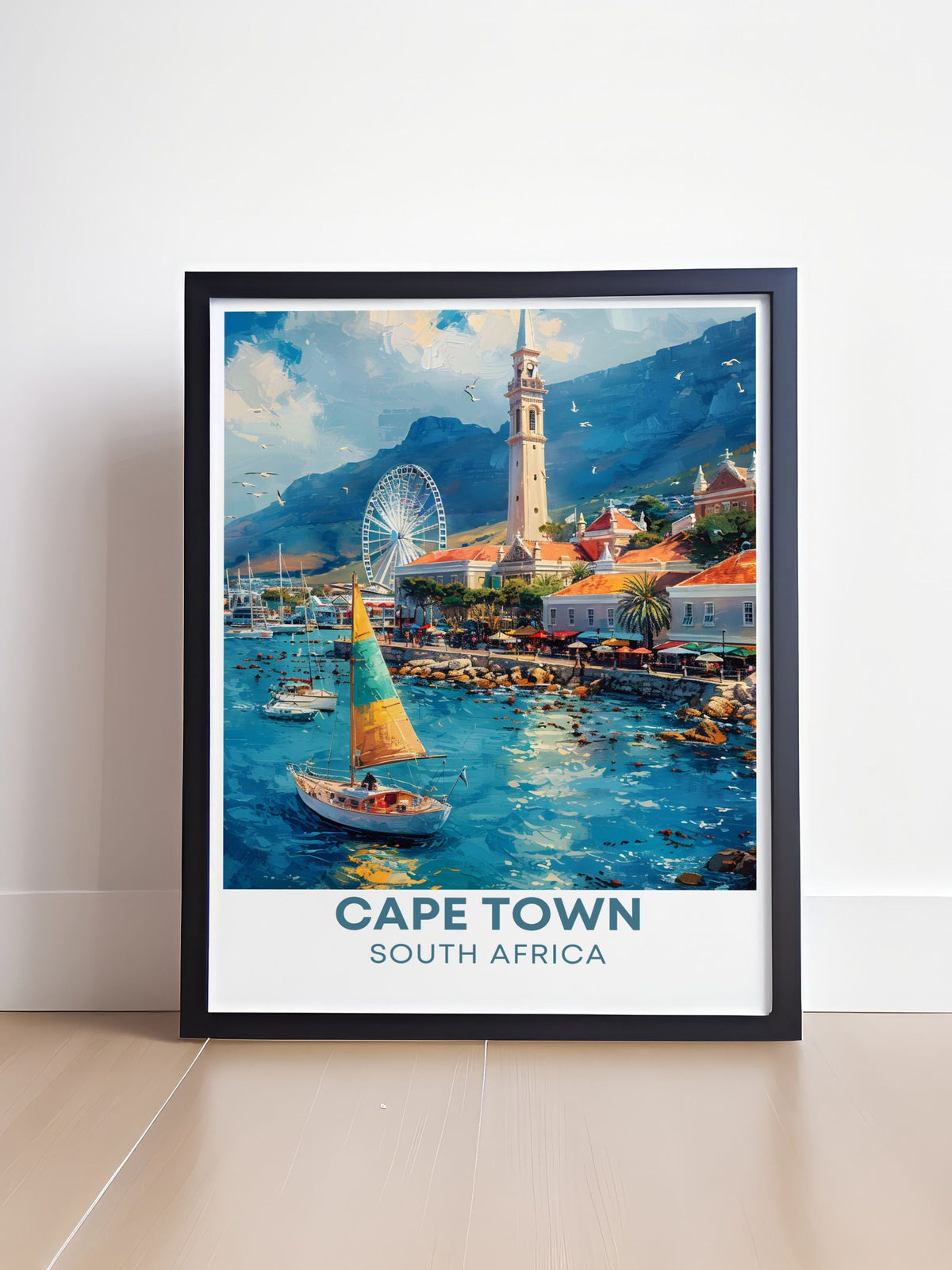 Cape Town Wall Art - Victoria & Alfred Waterfront Vintage Posters - South Africa Framed Wall Art-1