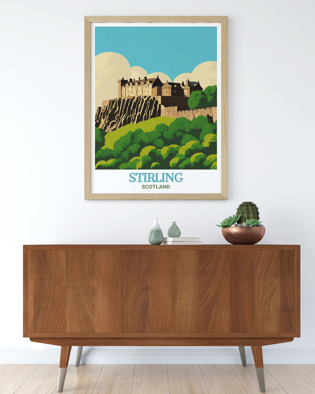 Stirling Castle Print - Stirling Wall Art - Scotland Framed Art - Scotland Vintage Poster-4