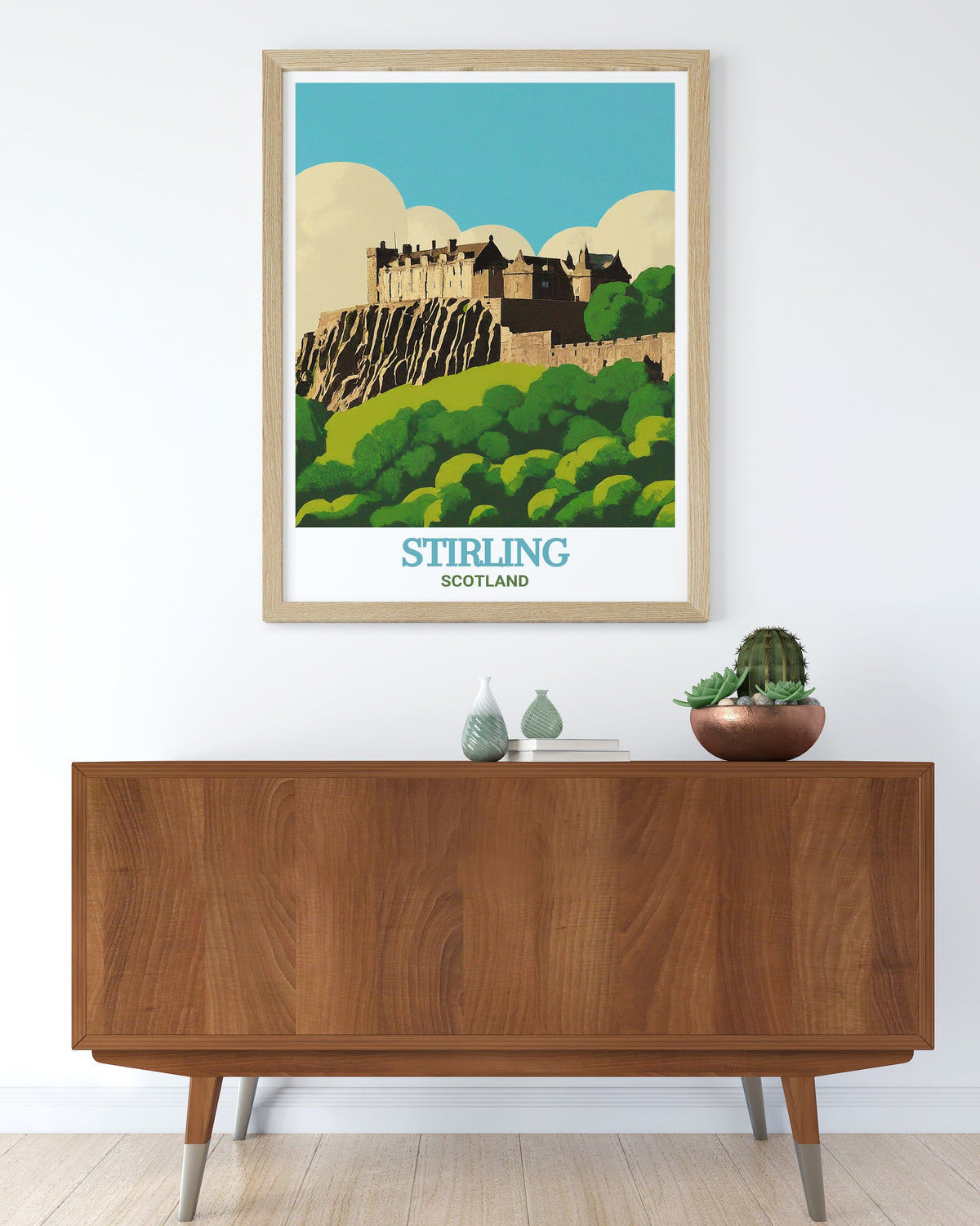 Stirling Castle Print - Stirling Wall Art - Scotland Framed Art - Scotland Vintage Poster-4