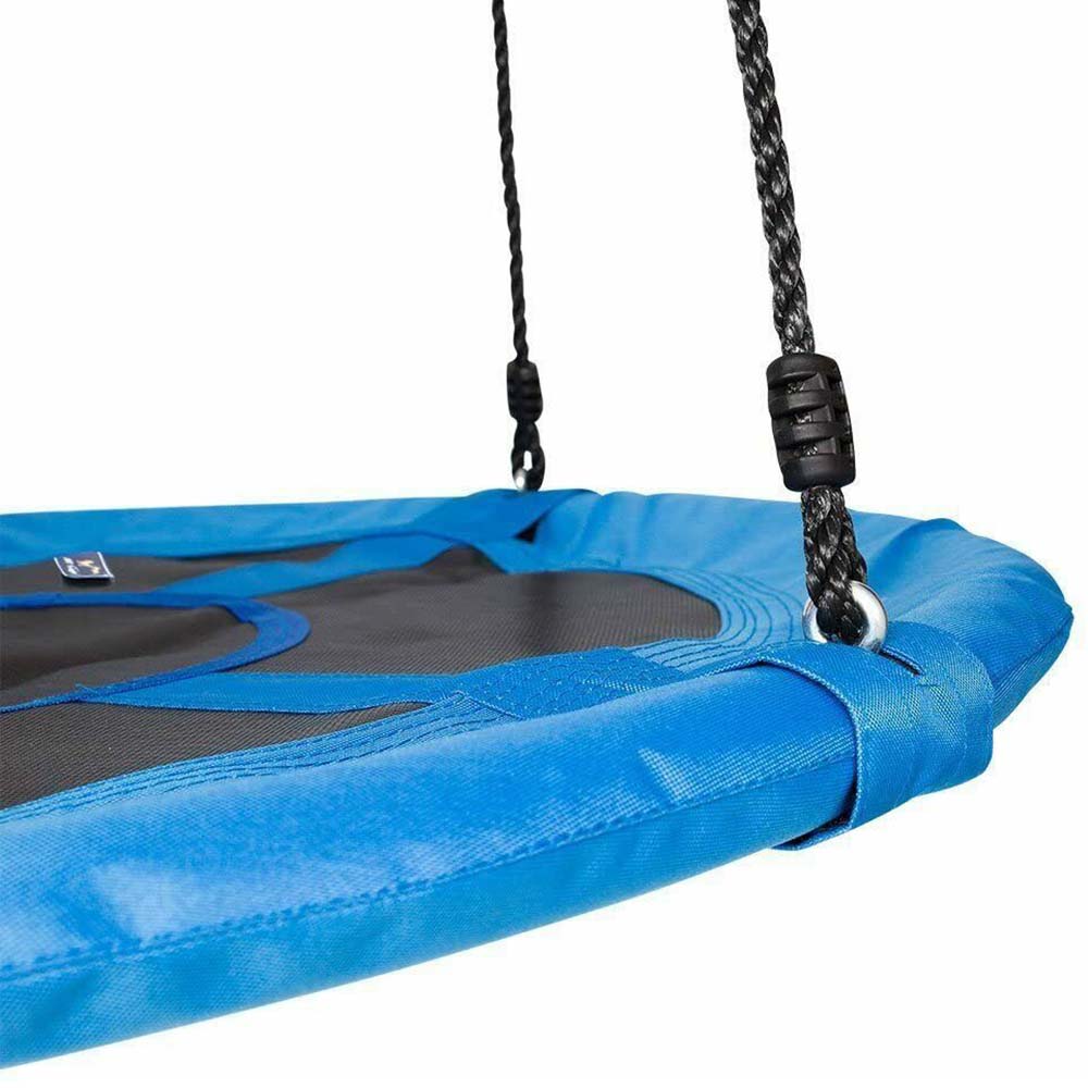 Závěsná houpačka ve tvaru kruhu, 90 cm - modrá, bez stanu-2