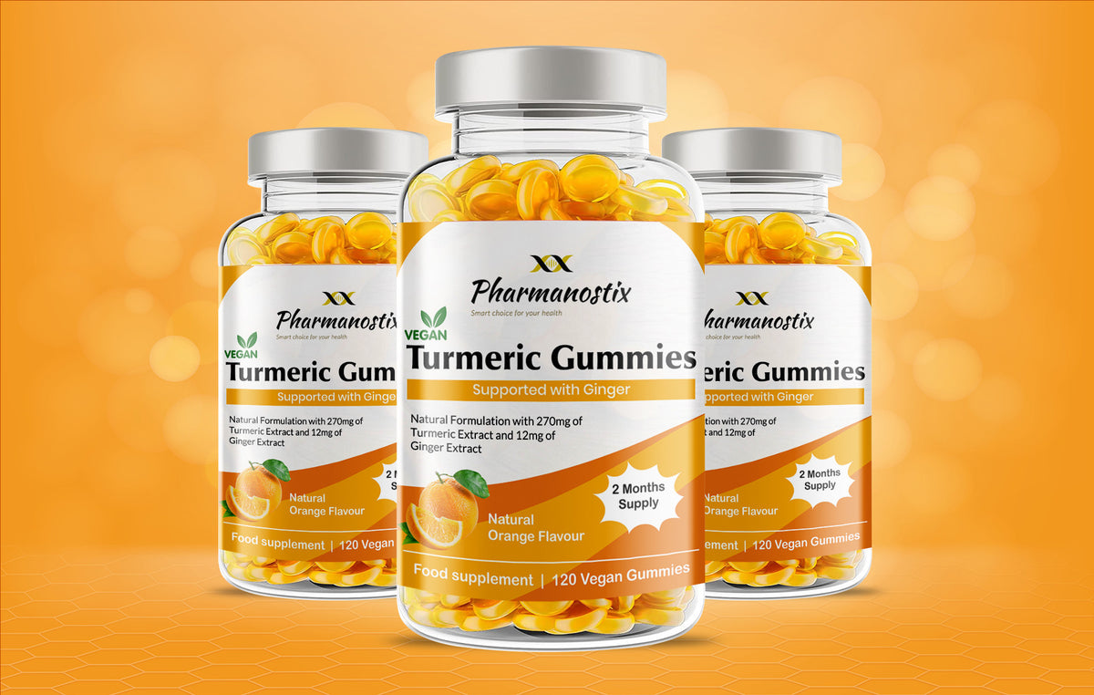 Turmeric Curcumin with Ginger Vegan Gummies - 120 Natural Orange Flavour-4