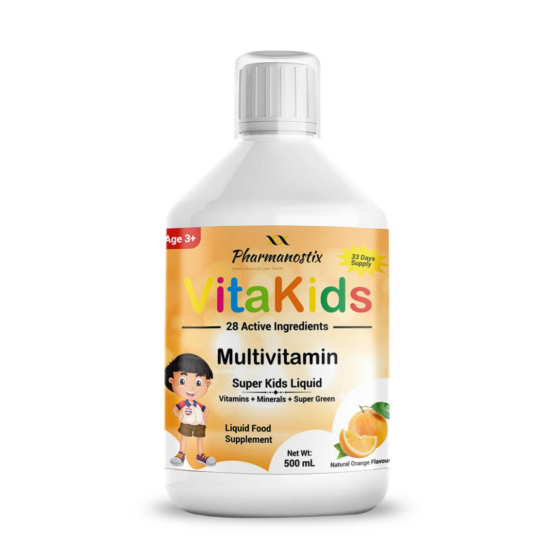 VitaKids Multivitamin Liquid -33 Day Supply- with 28 Active Ingredients-0