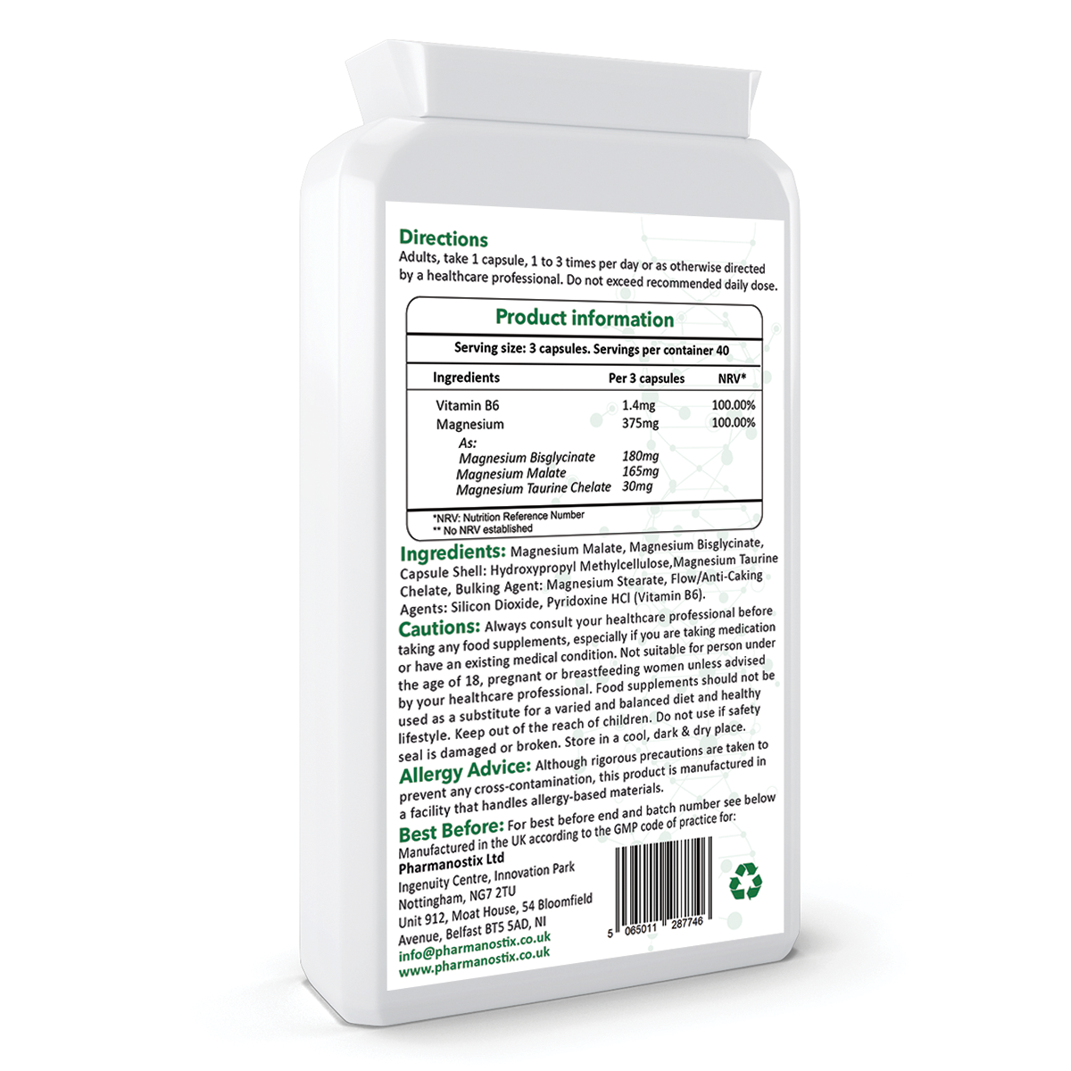 Triple Magnesium Complex 120 Vegan Capules-1