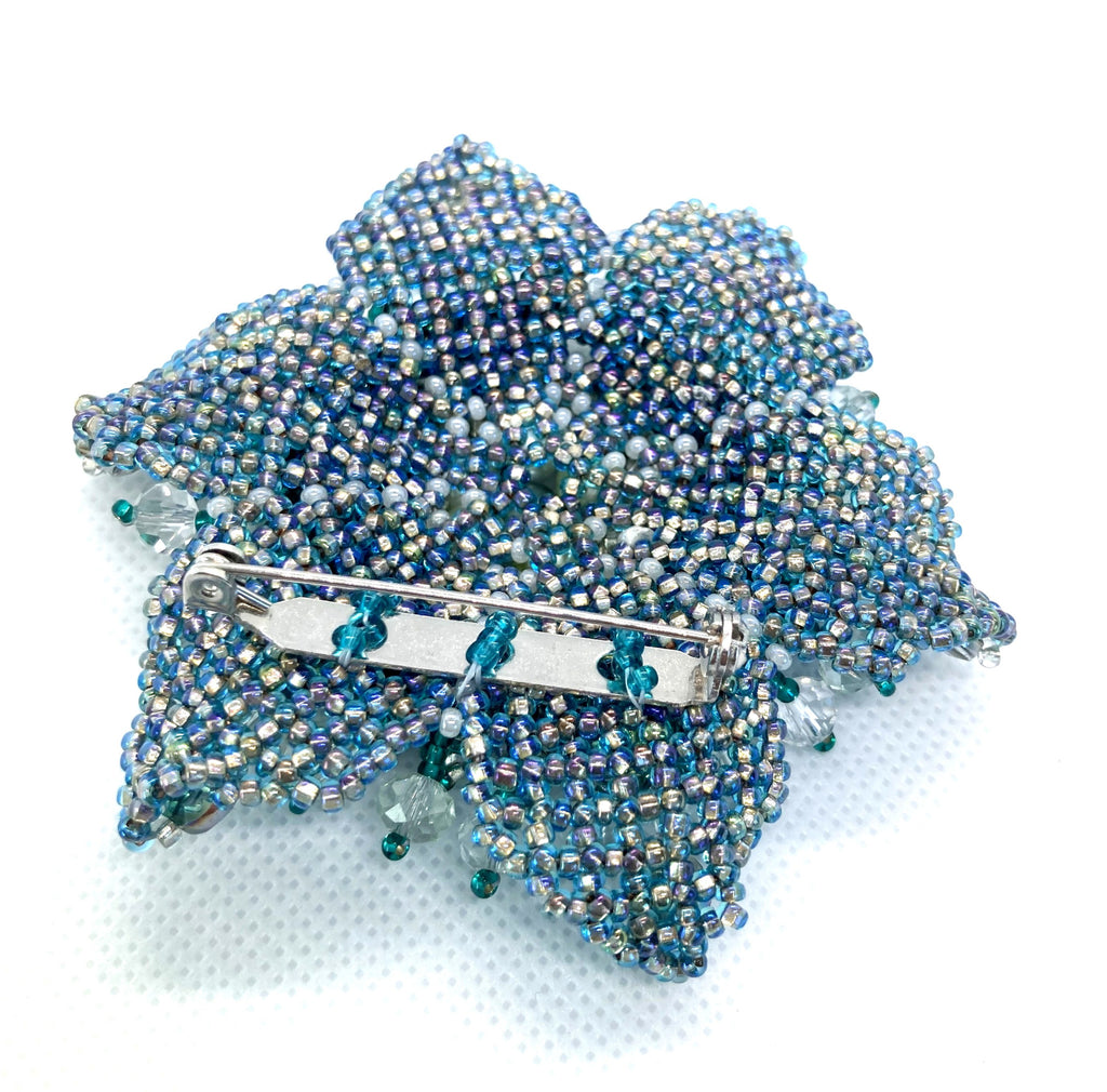Brooch "Turquoise and Pearls"-3