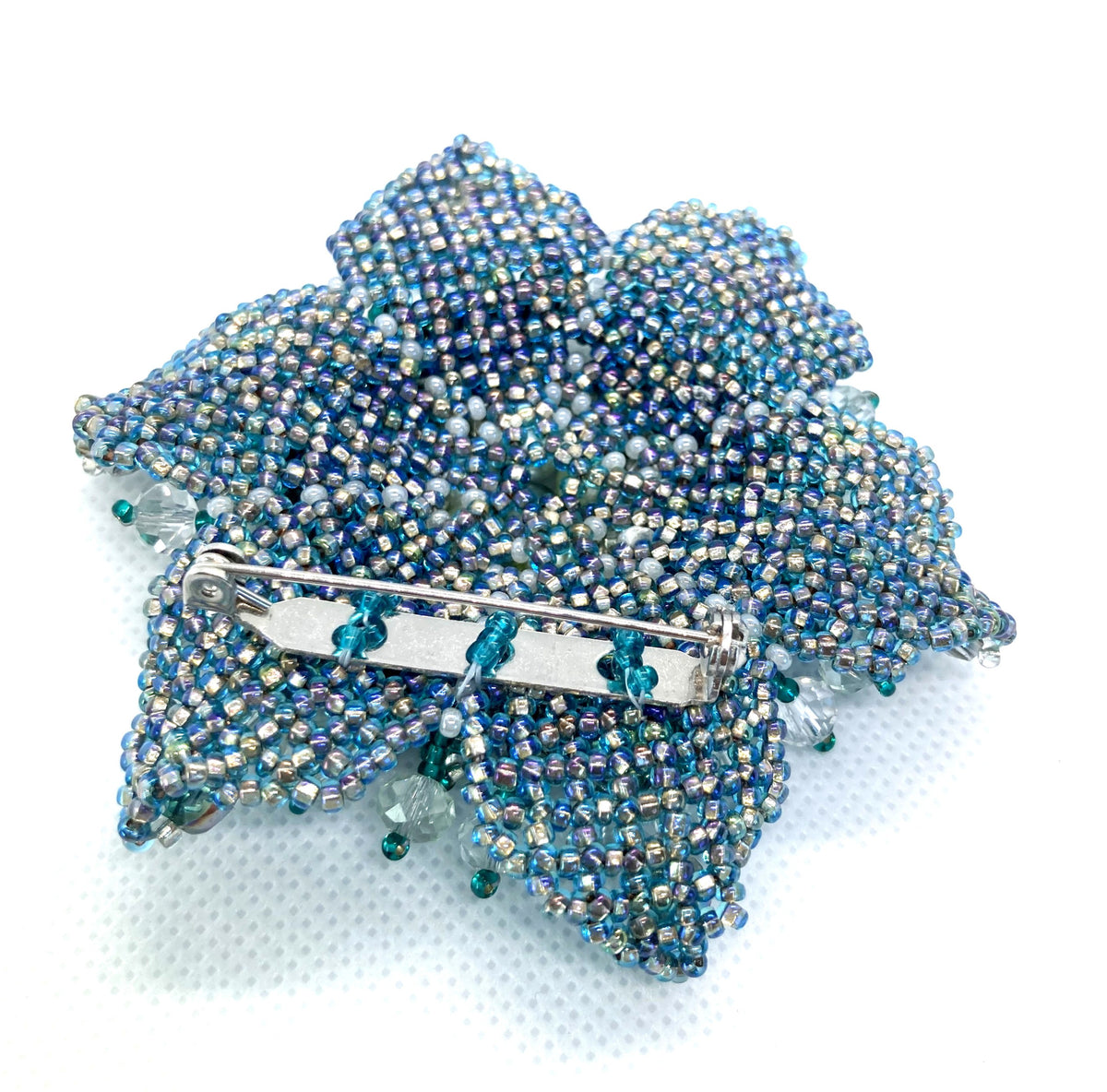 Brooch "Turquoise and Pearls"-3