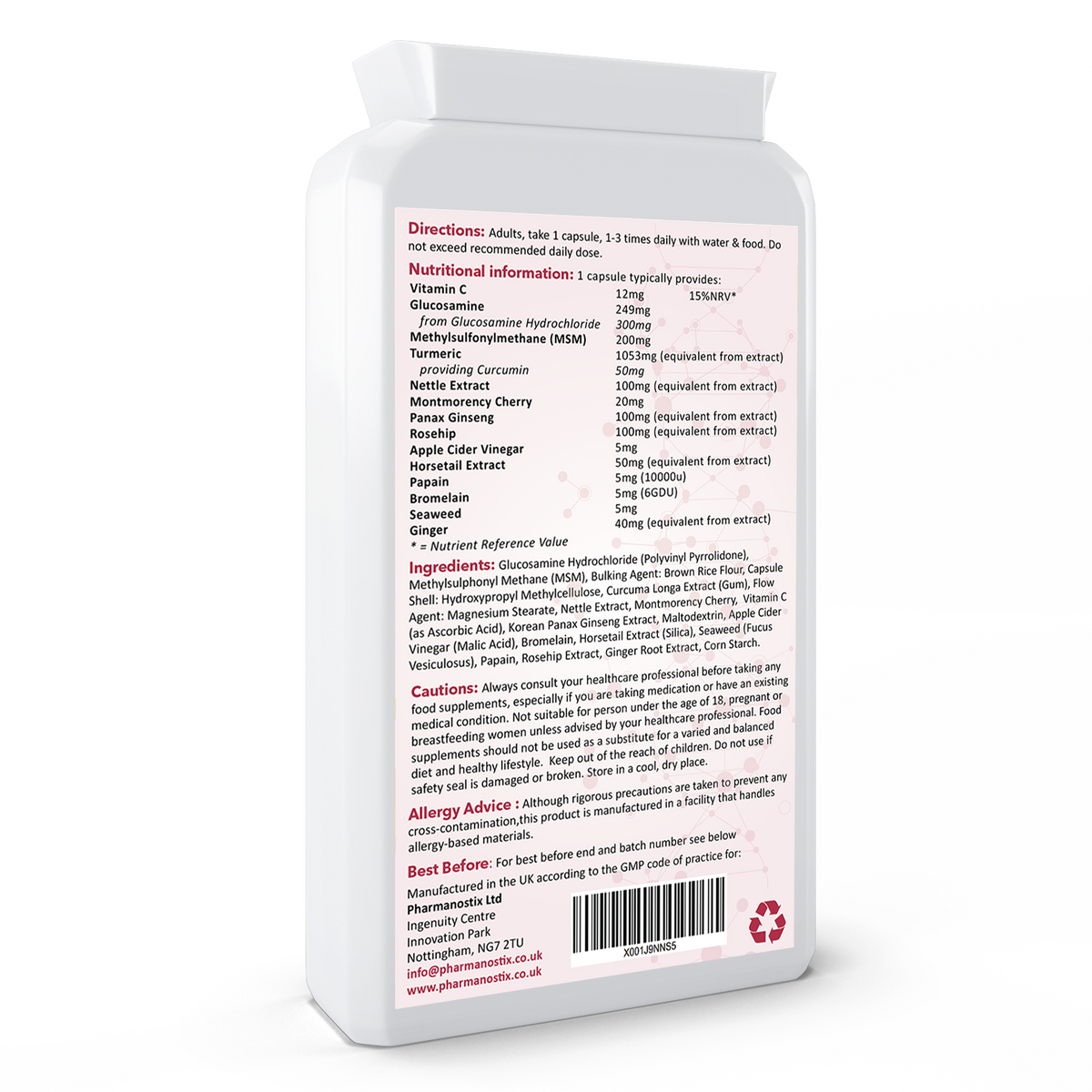 Vegan Glucosamine Plus 120 Capsules-1