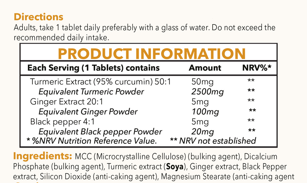 Turmeric 2500mg with Black Pepper & Ginger, Curcumin 95%, 120 Vegan Tablet-2