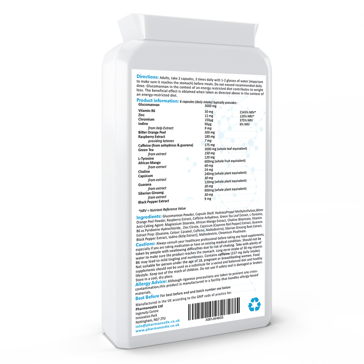 Glucomannan Complex - 3000mg - Fibre Diet Supplement Complex Capsules-1