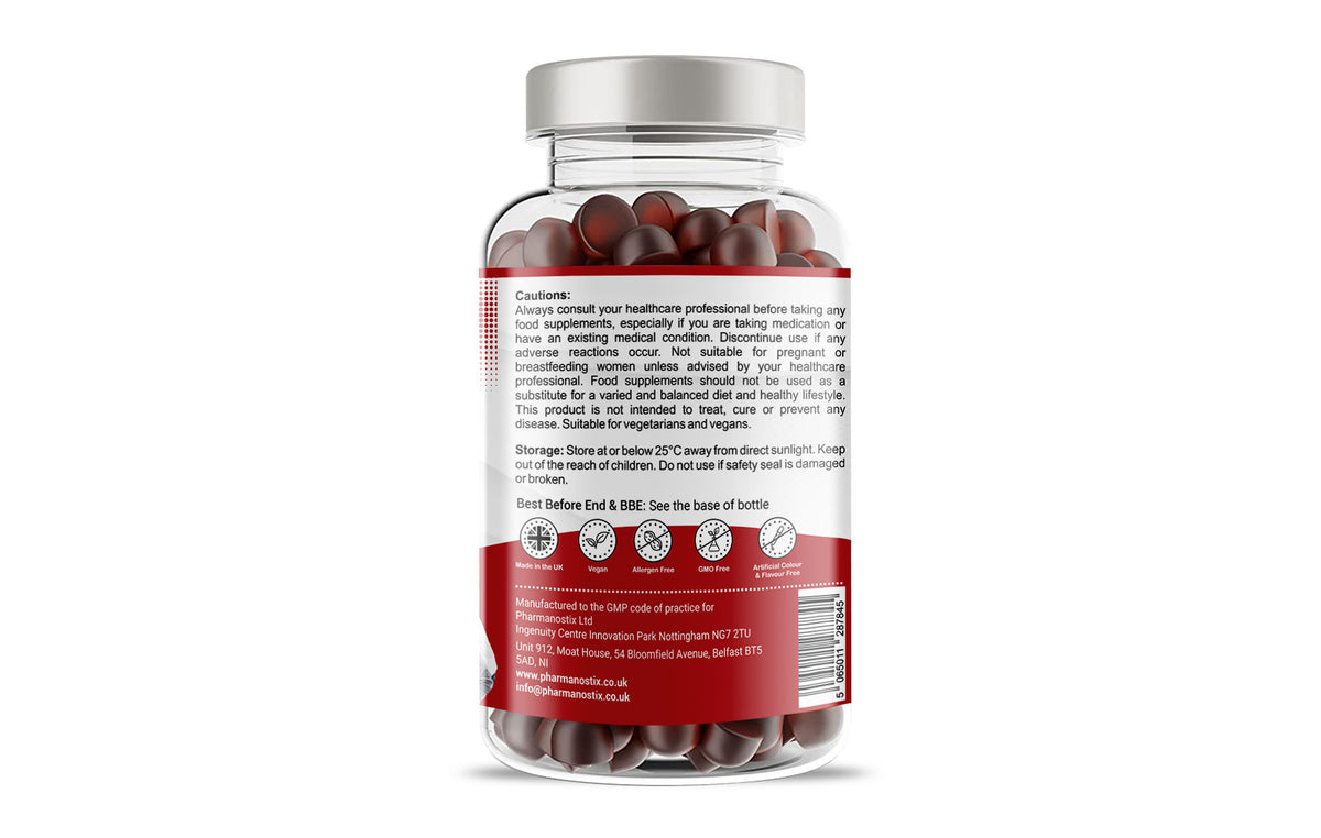 Iron & Vitamin C Vegan Gummies - 150 Natural Cherry Flavour-1