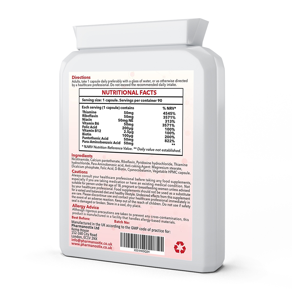 Vitamin B Complex B-50 90 Capsules-1