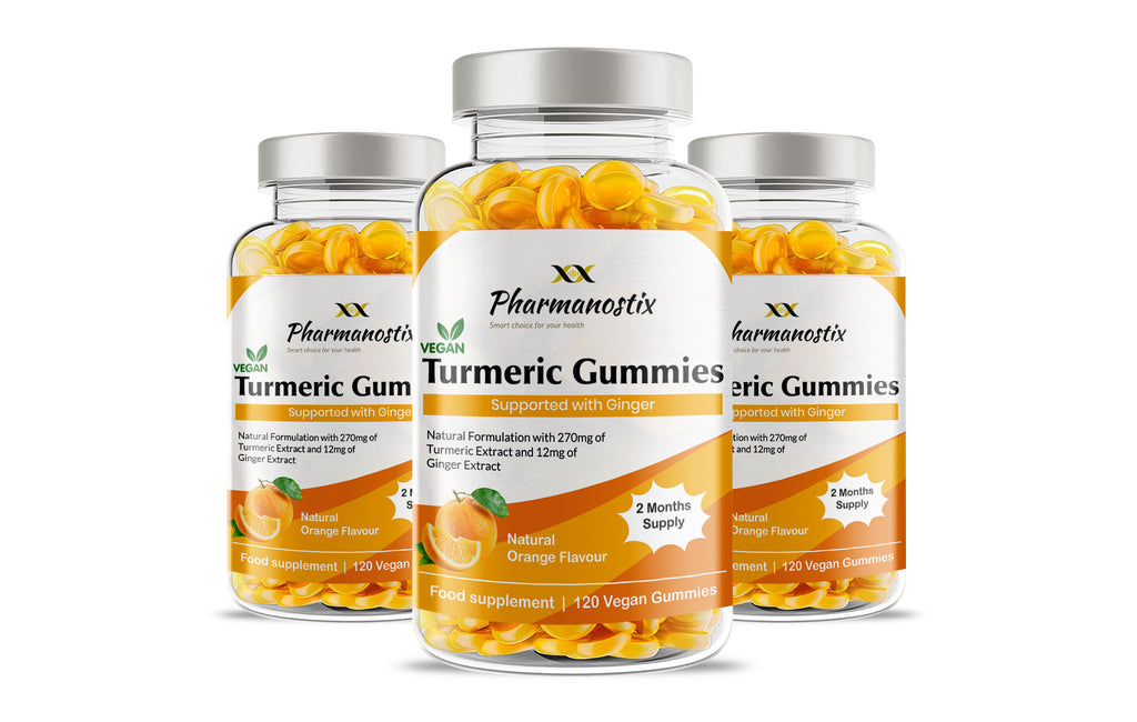 Turmeric Curcumin with Ginger Vegan Gummies - 120 Natural Orange Flavour-3