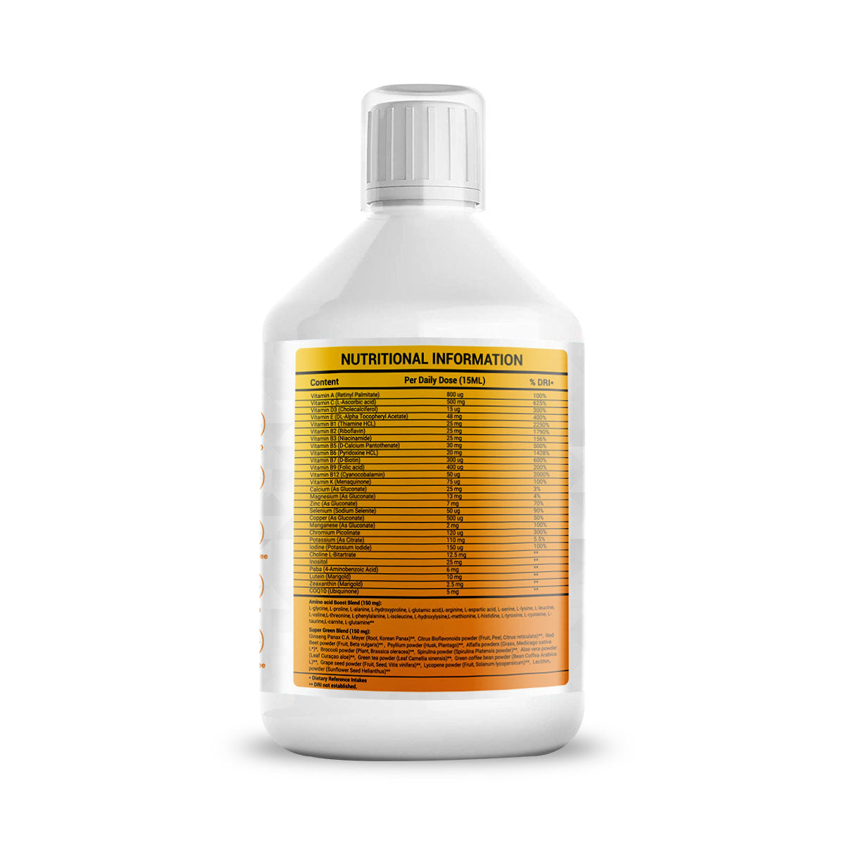 Liquid Multivitamin Supplement, 500 mL, Advanced Vitamin Superfood Greens Blend-2