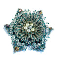 Brooch "Turquoise and Pearls"-0