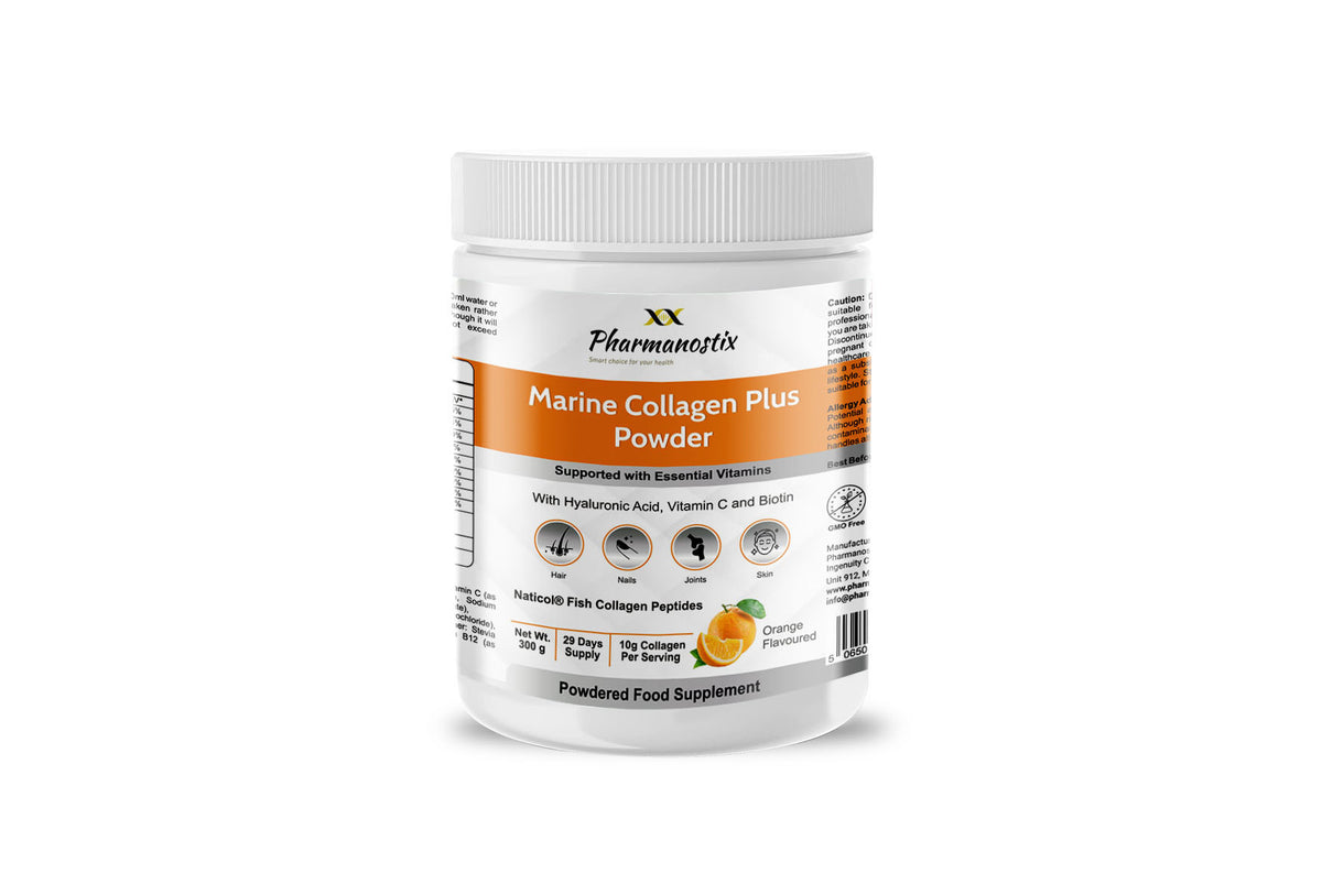 Hydrolysed Marine Collagen Plus Powder 300g - 10,000mg Collagen Orange Flavoured-0