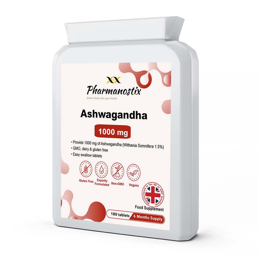 Ashwagandha 1000m Tablet,  1.5% Withanolides, 180 Vegan Tablets-0