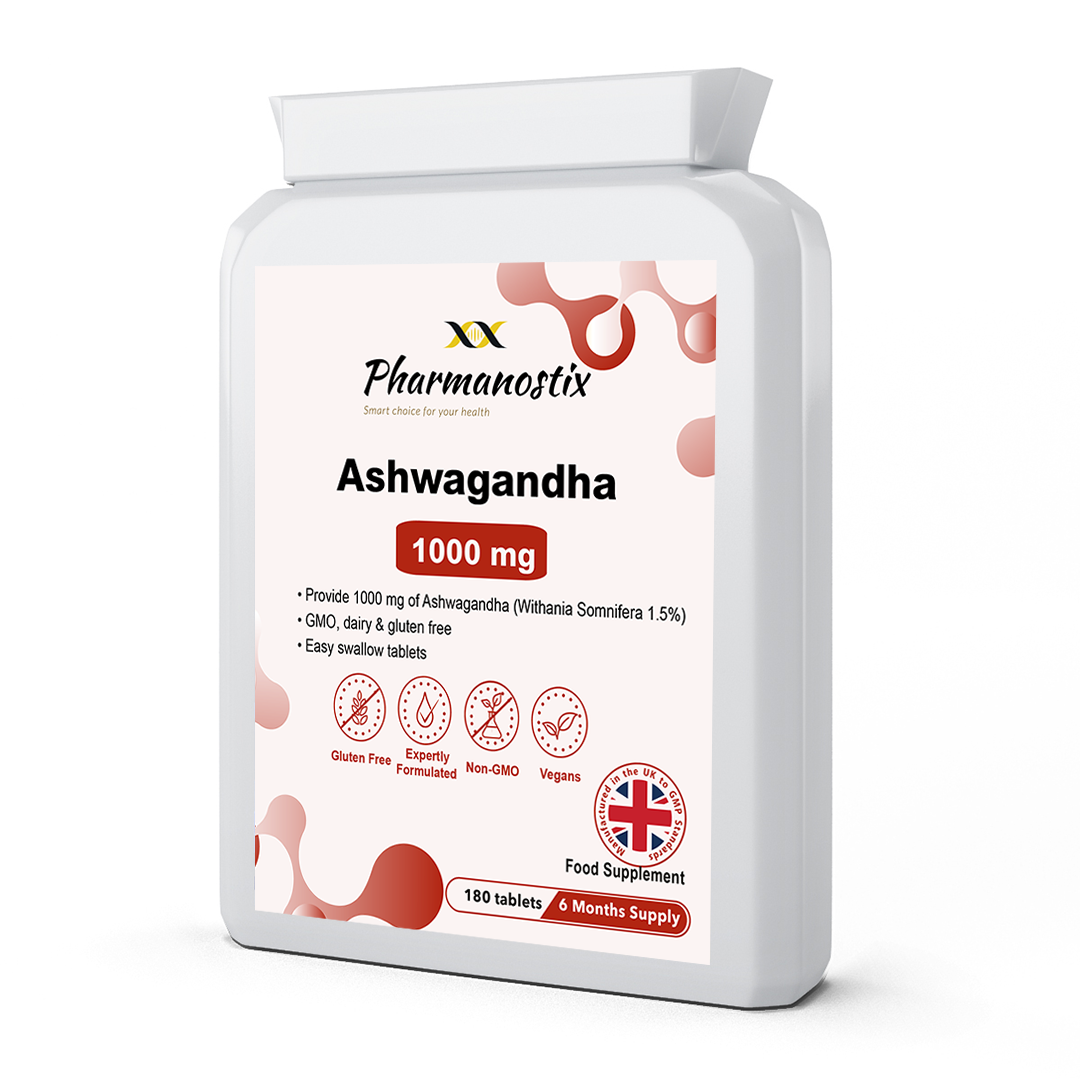 Ashwagandha 1000m Tablet,  1.5% Withanolides, 180 Vegan Tablets-0