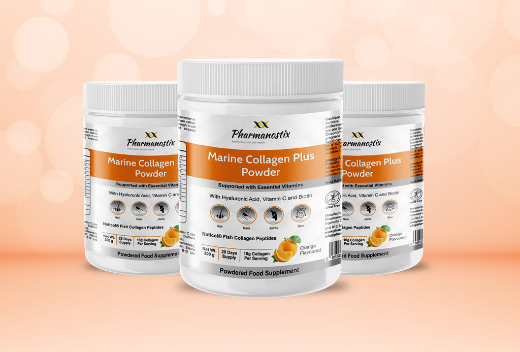 Hydrolysed Marine Collagen Plus Powder 300g - 10,000mg Collagen Orange Flavoured-3