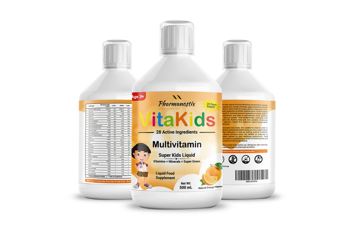 VitaKids Multivitamin Liquid -33 Day Supply- with 28 Active Ingredients-1