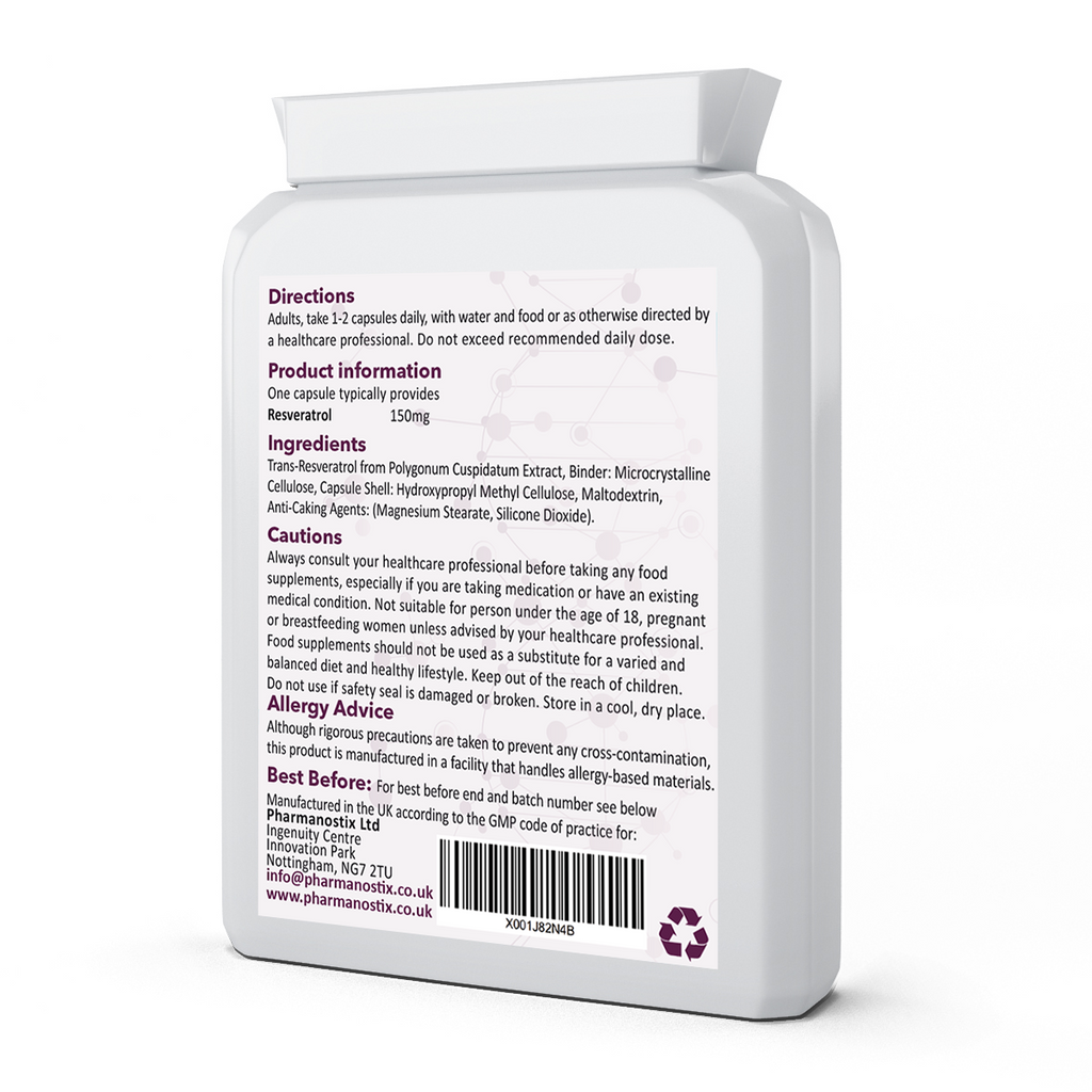 Trans Resveratrol Supplement 150mg - 90 Capsules-1