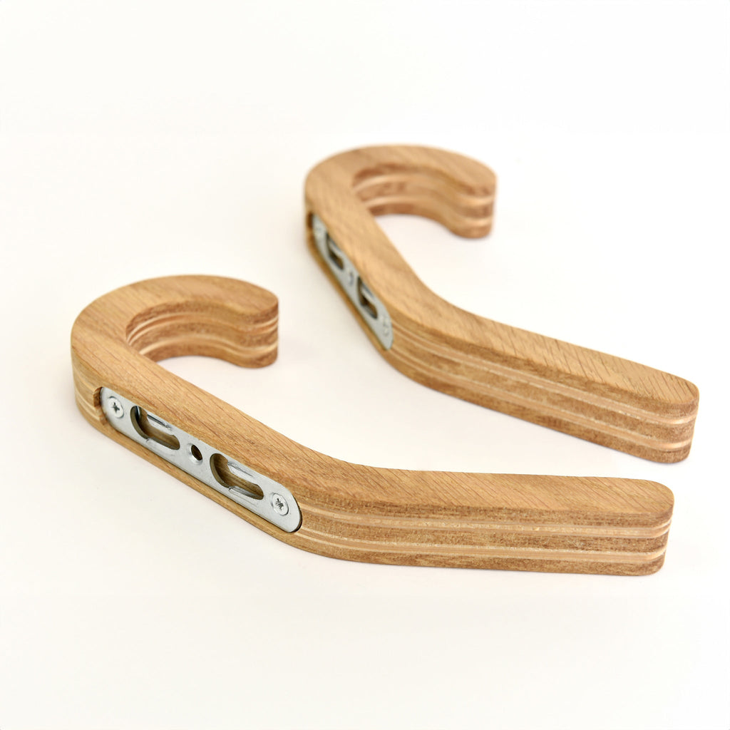 Set of 2 Wooden Wall Hooks for Coats & Storage Organization-2
