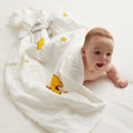 Future Stars Six-layer Cotton Baby Yellow Bath Swaddle Blanket-0