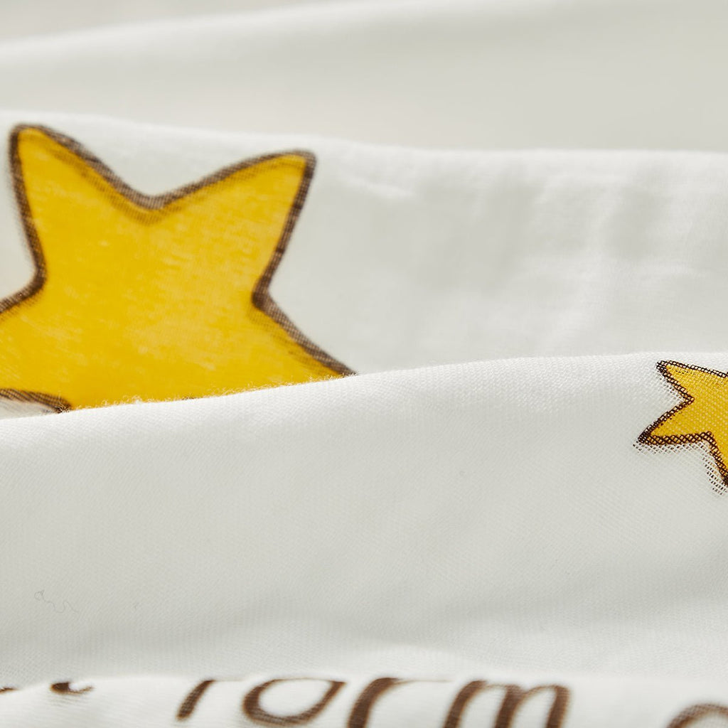 Future Stars Six-layer Cotton Baby Yellow Bath Swaddle Blanket-4
