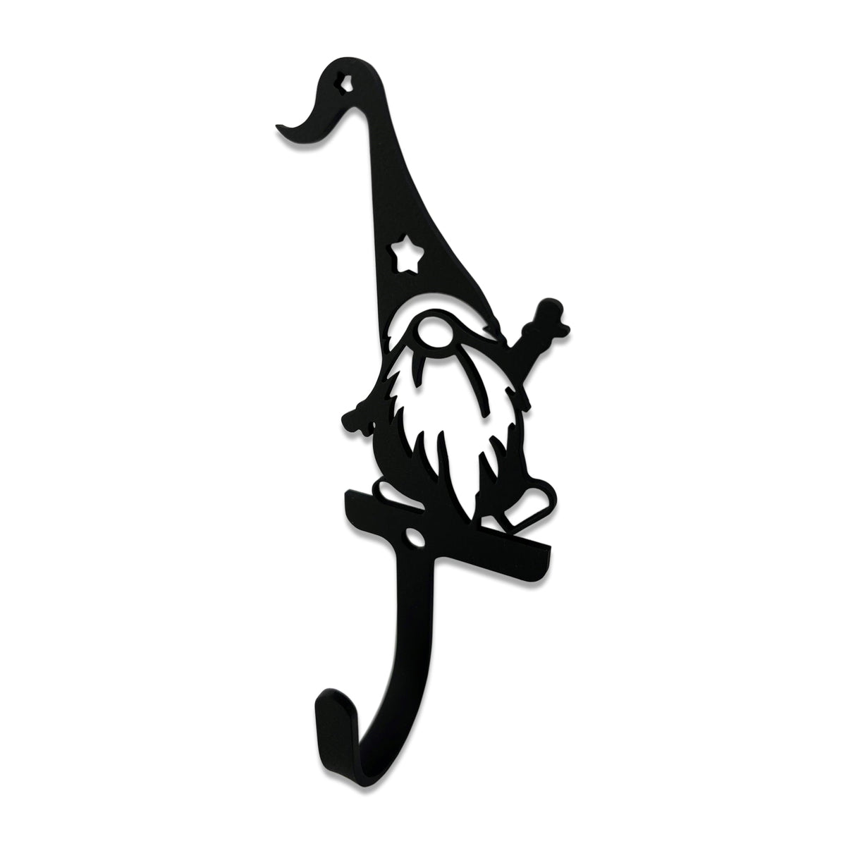 Wrought Iron Magical Garden Gnome Wall Hook Decorative Small
