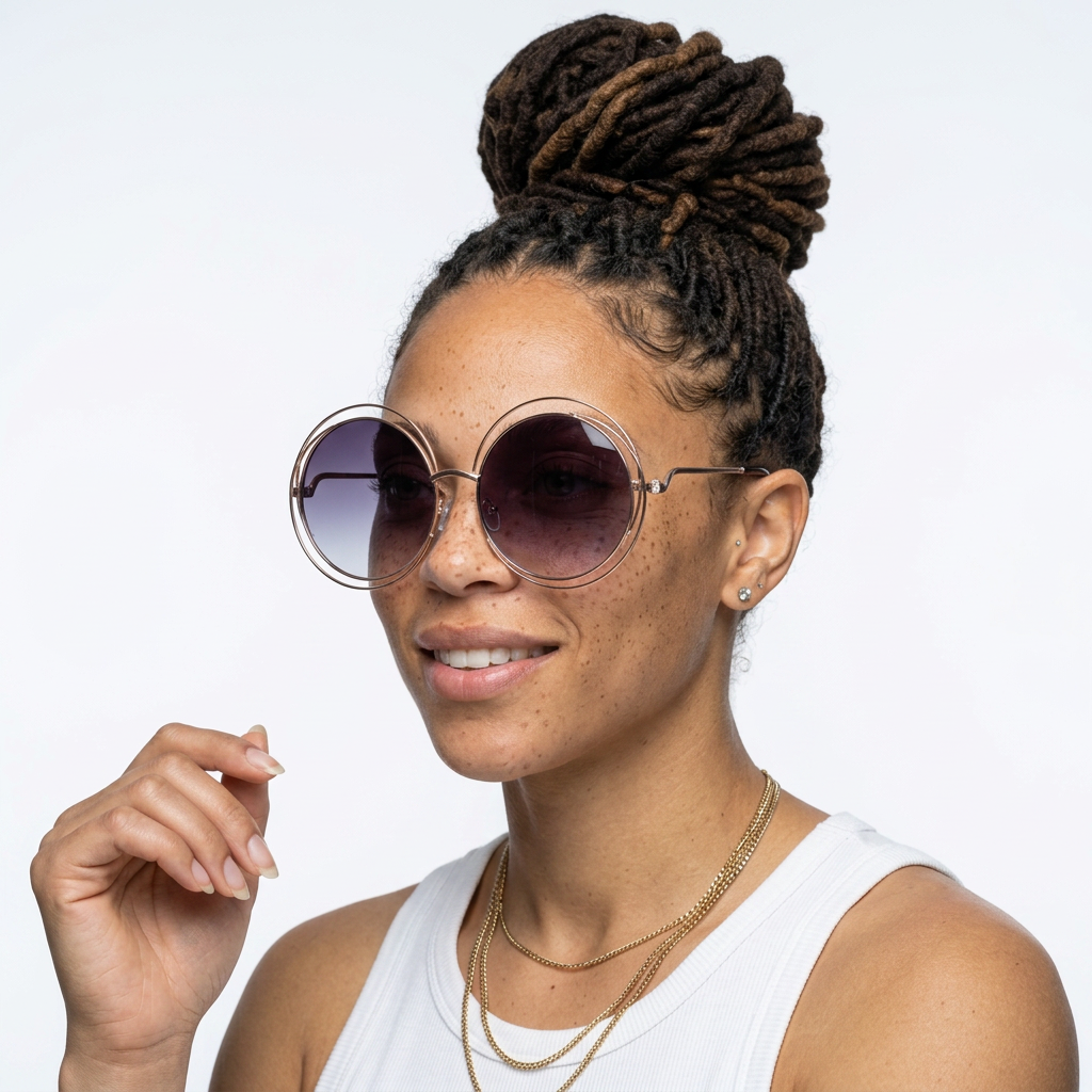 Radiant Golden Oversized Sunglasses-0