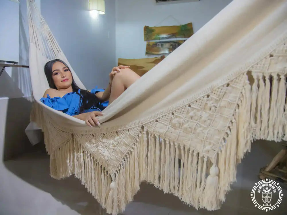 hamac l macrame ecru 7