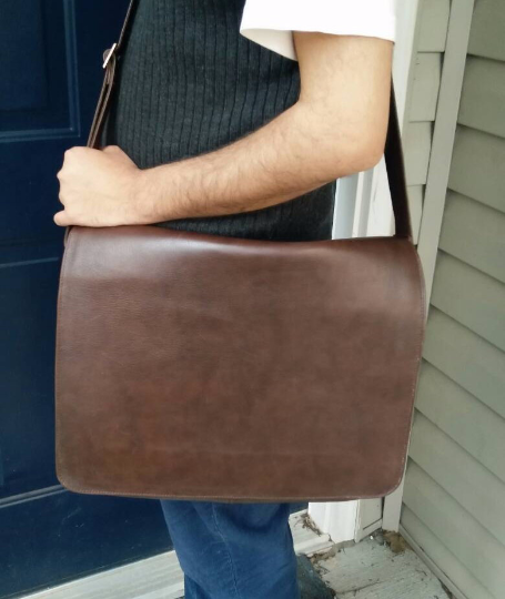 Leather Messenger Bag-1