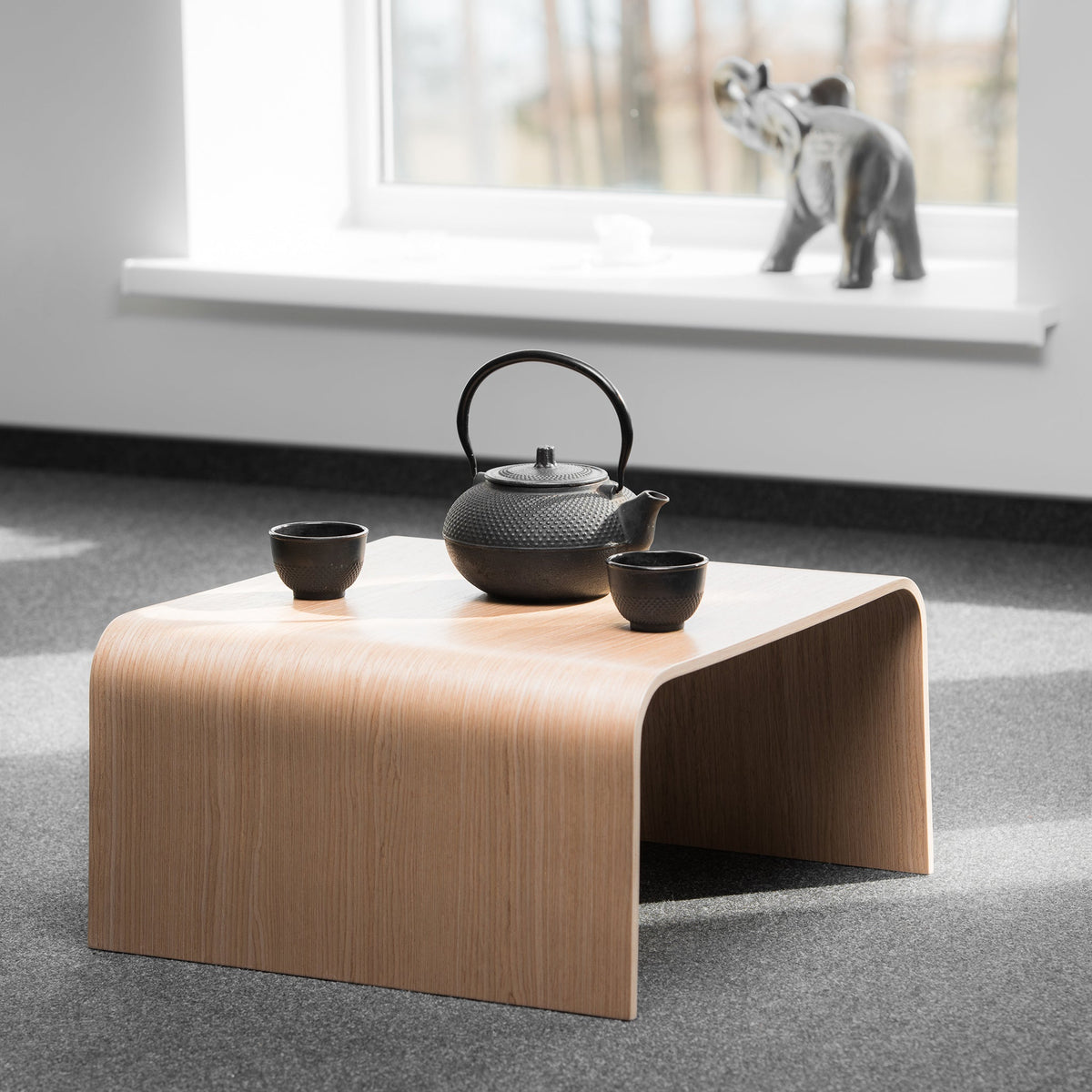 Handmade Wooden Benches and Table Set, Japanese Style Tea Ceremony Set-2