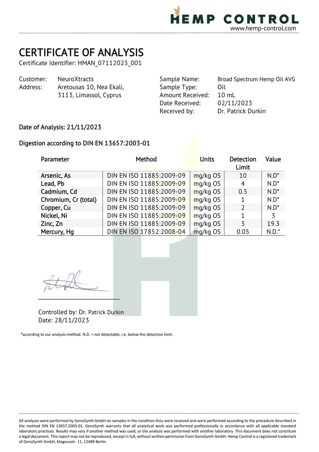 Natura Inside Full Spectrum Cannabis Oil – 20% CBD with Piperine, Ydor Series, 10ml-2