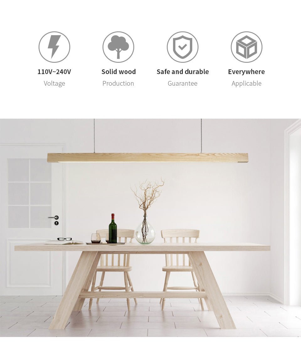 High-Powered Hanging Wooden Beam Pendant Light-1