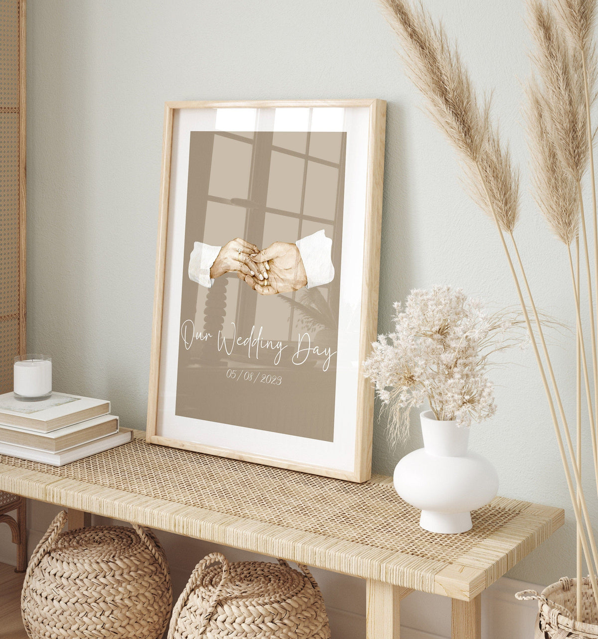 Hochzeit Verlobung Poster · Geschenkidee ·  Datum Text  Personalisiert · Hochzeit Brautpaar · Verlobung · Deko Print · ohne Rahmen-4
