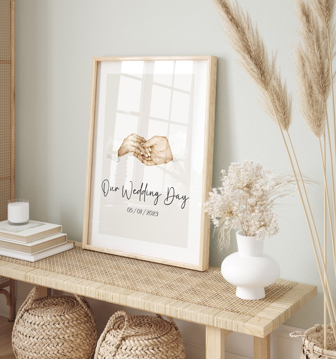 Hochzeit Verlobung Poster · Geschenkidee ·  Datum Text  Personalisiert · Hochzeit Brautpaar · Verlobung · Deko Print · ohne Rahmen-2