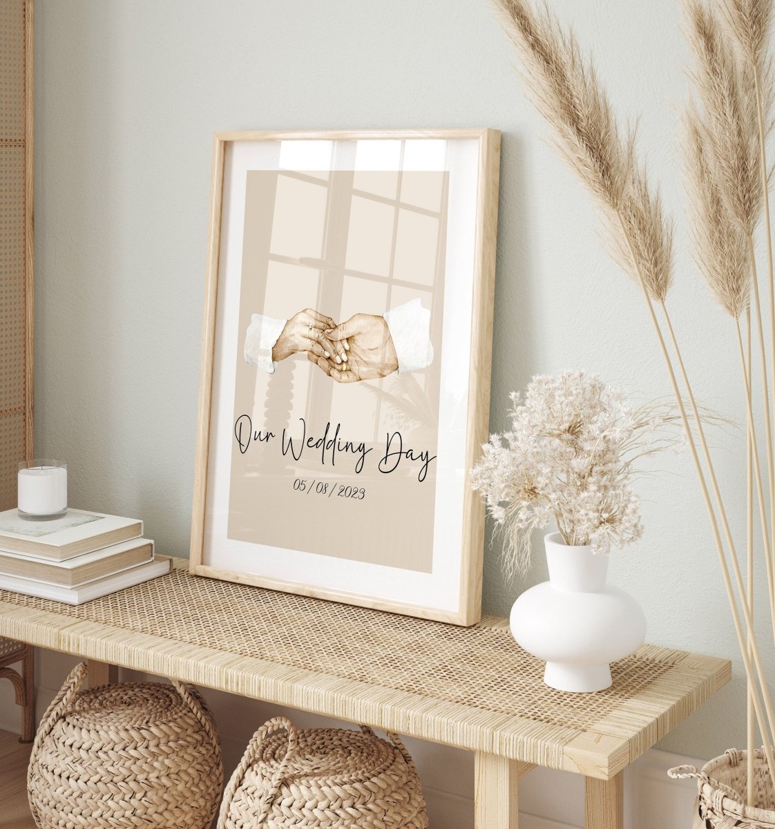 Hochzeit Verlobung Poster · Geschenkidee ·  Datum Text  Personalisiert · Hochzeit Brautpaar · Verlobung · Deko Print · ohne Rahmen-3