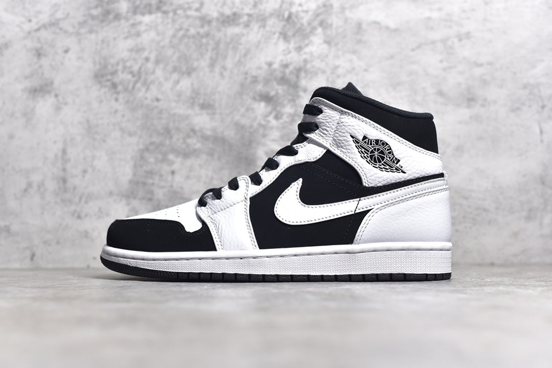 Air Jordan 1 Mid svart vit herr