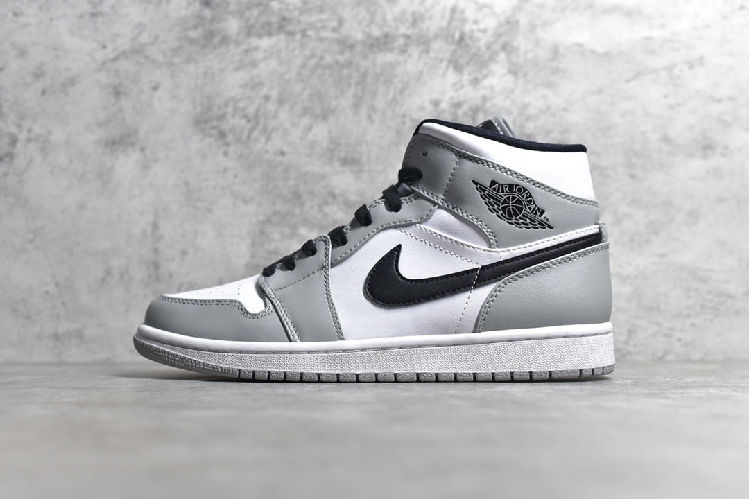 Air Jordan 1 Mid Smoke Grey grå vit svart herr