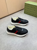 Gucci runner sneakers svart med röd grön Web-ränd