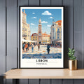Impression Lisbonne, Portugal, Poster de voyage Lisbonne, Praça do Comércio-0