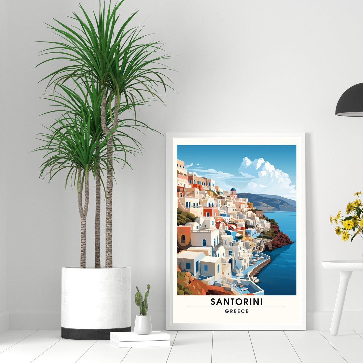 Impression Santorin, Grèce | Affiche de voyage Santorin  | Affiche Grèce-3