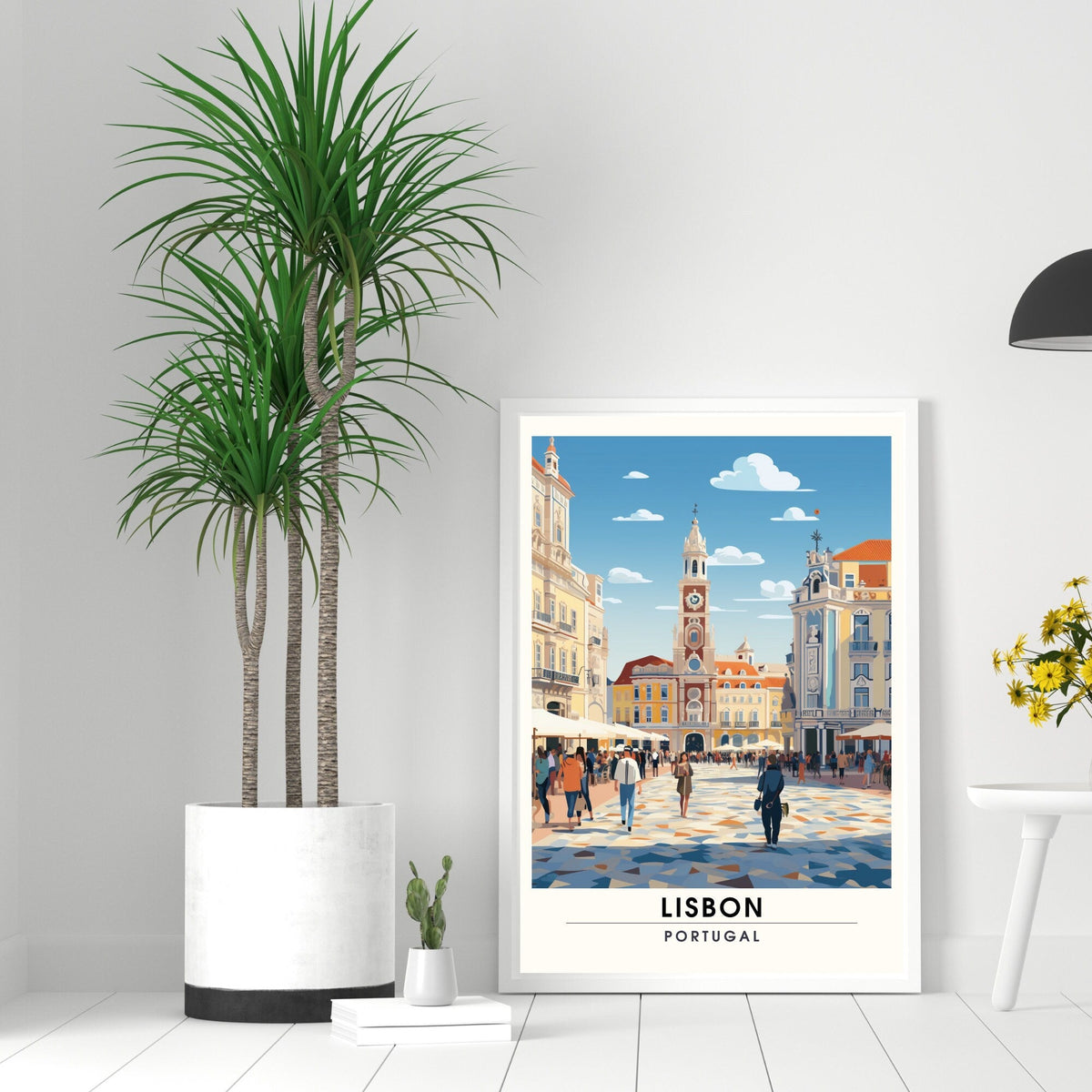 Impression Lisbonne, Portugal, Poster de voyage Lisbonne, Praça do Comércio-1
